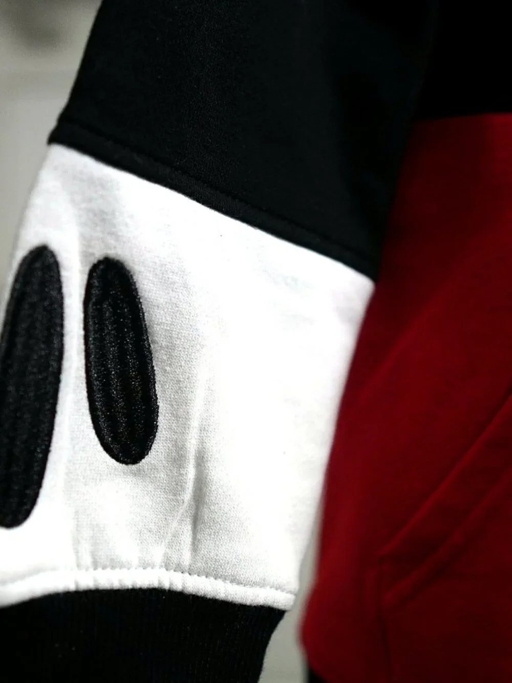 Disney Mickey Mouse Red Black Zip-Up Hoodie Youth Medium